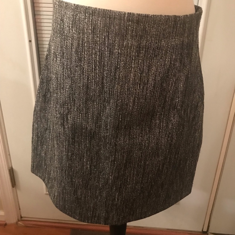 H&M Black & Silver Skirt Like New Size 12